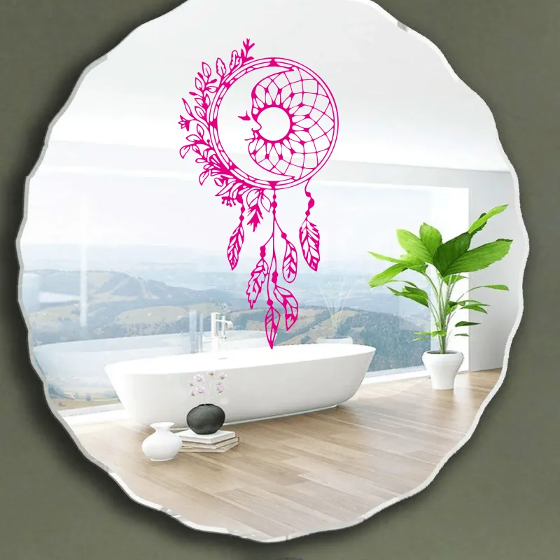 Dream catcher Wall Sticker Vinyl Removable Decals Creative Beautiful Flower Sticker For Bedroom Living Room House Decor # 15