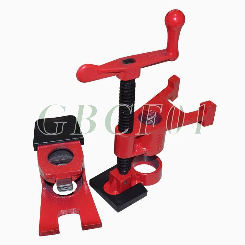1I2 3I4 Heavy Duty Woodworking Pipe Clamp Quick Release Wood Gluing Pipe Clamp Wide Base Iron Wood Metal Clamp Set