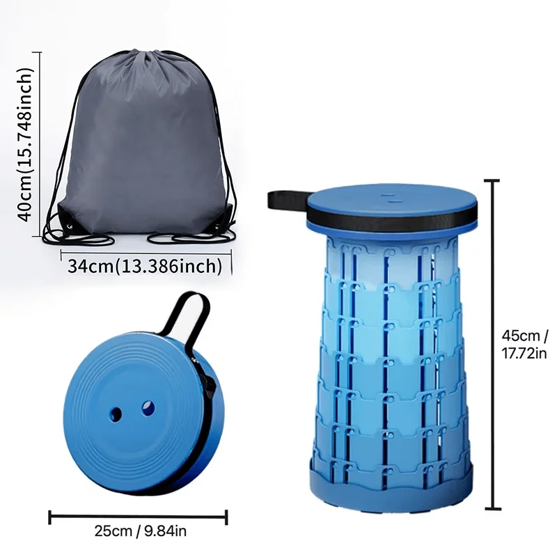 Bolsa de Armazenamento para Cadeira/ Banquinho Dobrável para Exterior |   Leve, Portátil, Ideal para Pesca, Camping, Churrasco (Cadeira Não Incluída)