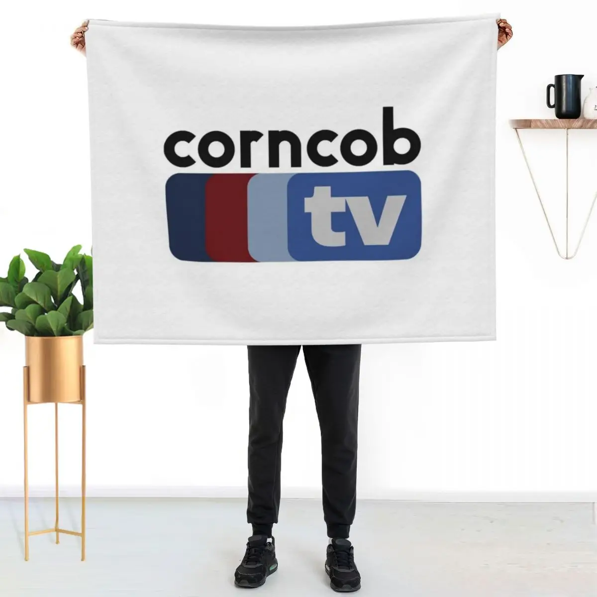 Corncob TV Throw Blanket Furry Sofas Vintage Tourist Stuffeds Hair Blankets