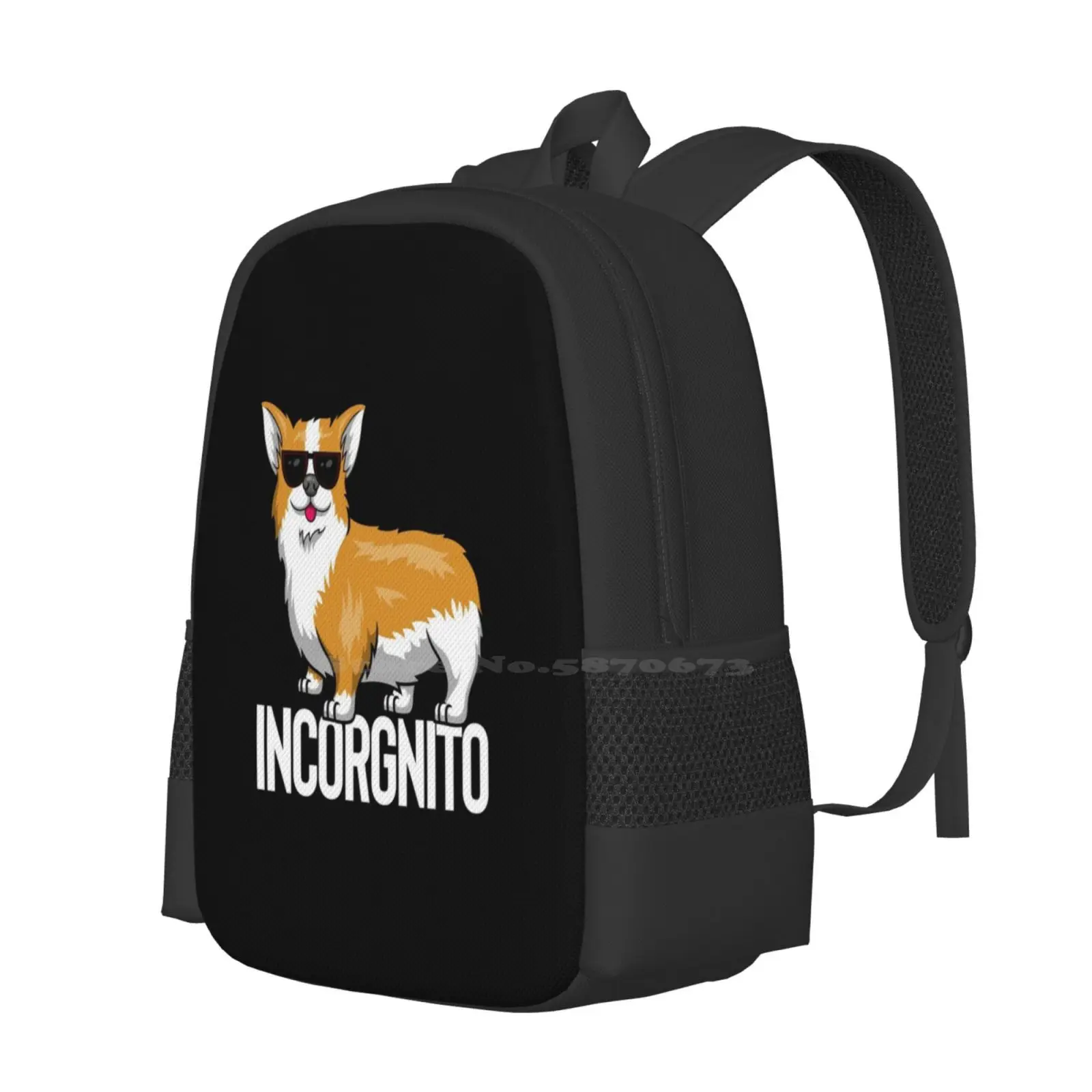 Incorgnito - Incognito Corgi Hot Sale Schoolbag Backpack Fashion Bags I Love Corgis Cute Corgi Corgi Mom Corgi Lover Corgi Dog