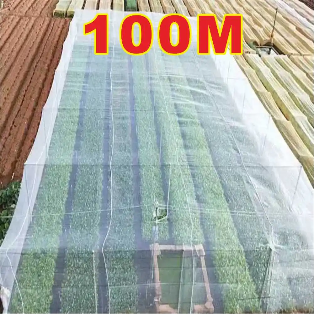 Wholesale 100M Gardening Insect Net Greenhouse Pest Control Cover Anti Bird Net Nylon Mesh Vegetables Fruit Plant Prevention Net