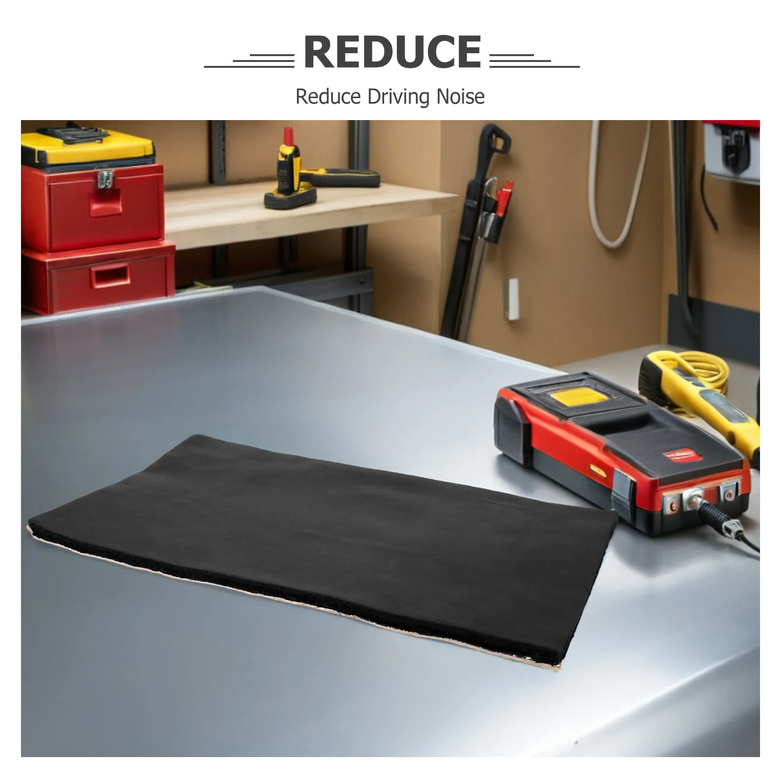 2Pcs Automobile Sound Deadening Mat Butyl Rubber Vibration Dampening Noise Reduction Soundproofing Pad Car Hood Door Trunk