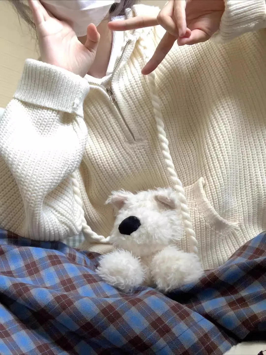 

Sweaters Jumpers Pullovers Womens Elegant Woman Sweater Athleisure Chic Grid Detail Professional Business Meeting BF Y2K Lady OL