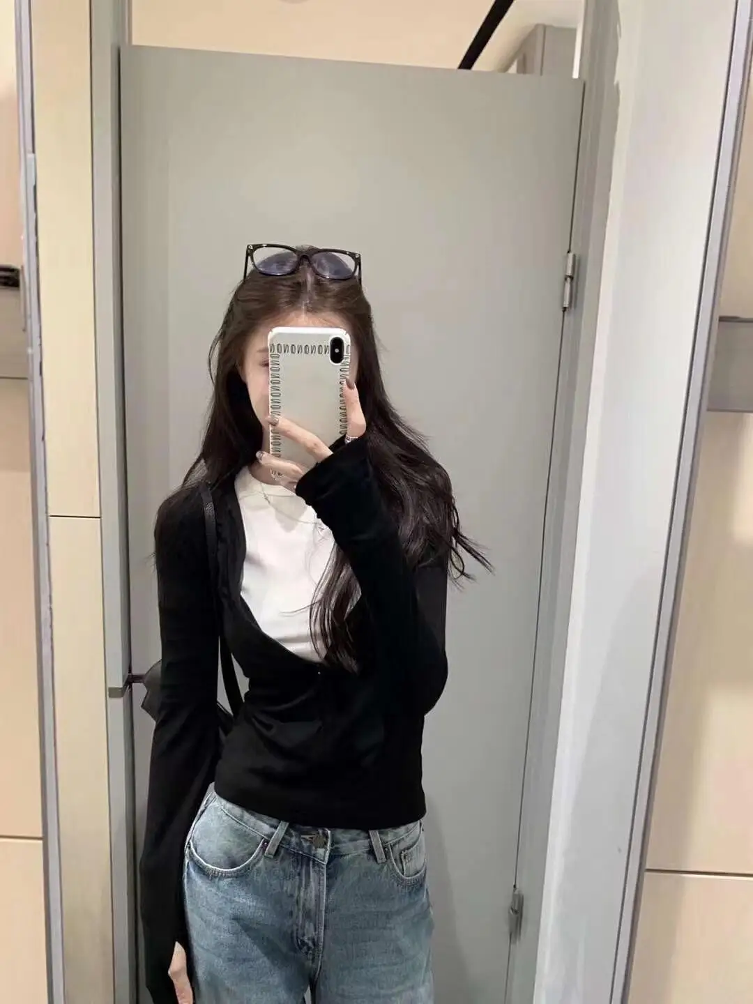 

Осенняя мода, женские джинсовые брюки больших размеров, комплект из двух предметов, простые корейские джинсы с высокой талией и прямыми штанинами