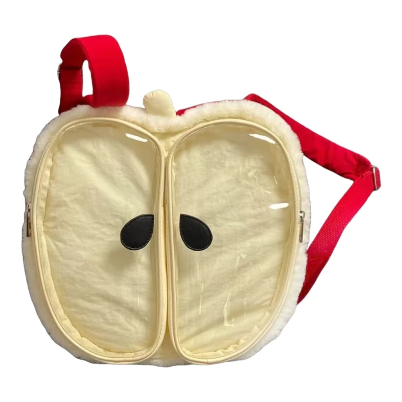 E74B Lovely Apples Backpack for Girls Christmas Aesthetic Back Pack Plush Itabag Backpack Commuting Shoulder Bag