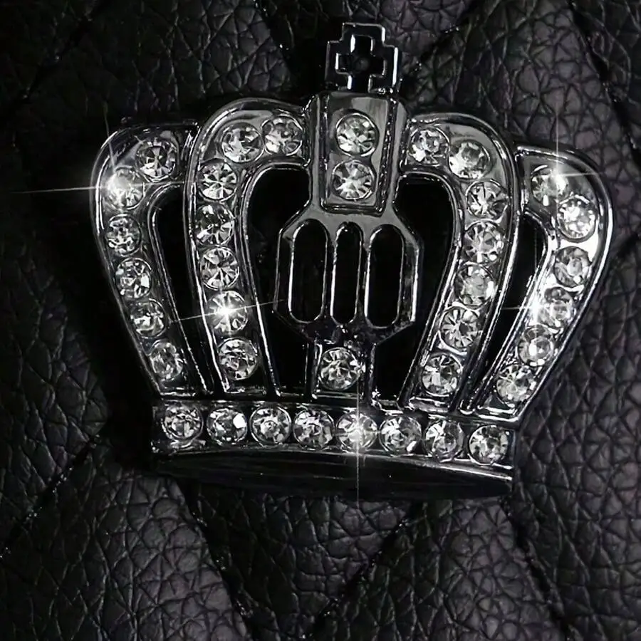 

Rhinestone Crown Car Interior Decor Set For Steering Wheel Handbrake Gearshift Shoulder Guard Cup Holder Start Ring