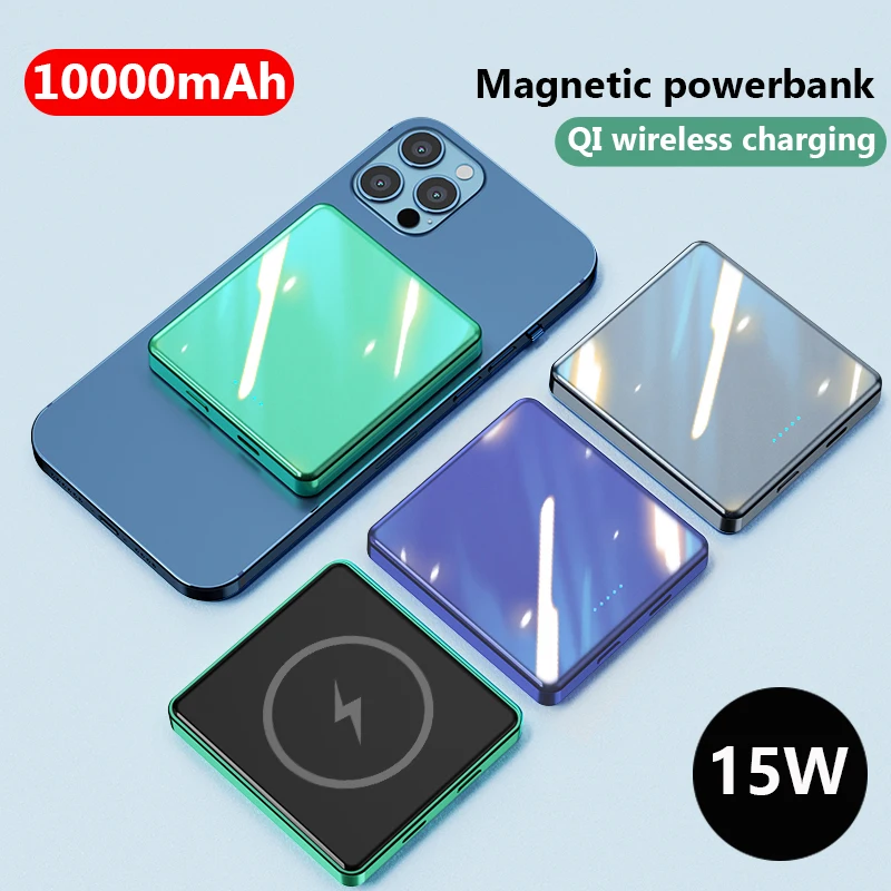 

Magnetic Wireless Power Bank PD20W Fast Charge Portable External Auxiliary Battery for Apple samsung iPhone Spare Battery