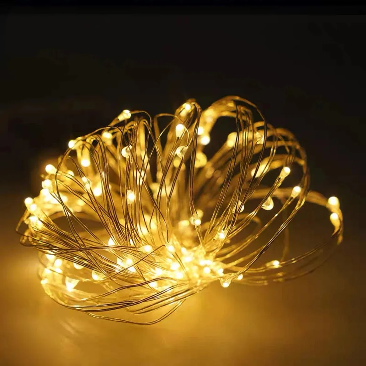 2/5/10M LED Copper Wire Light String Fairy Garland Battery Powered Garden Bedroom Party Wedding Christmas New Year Ornament