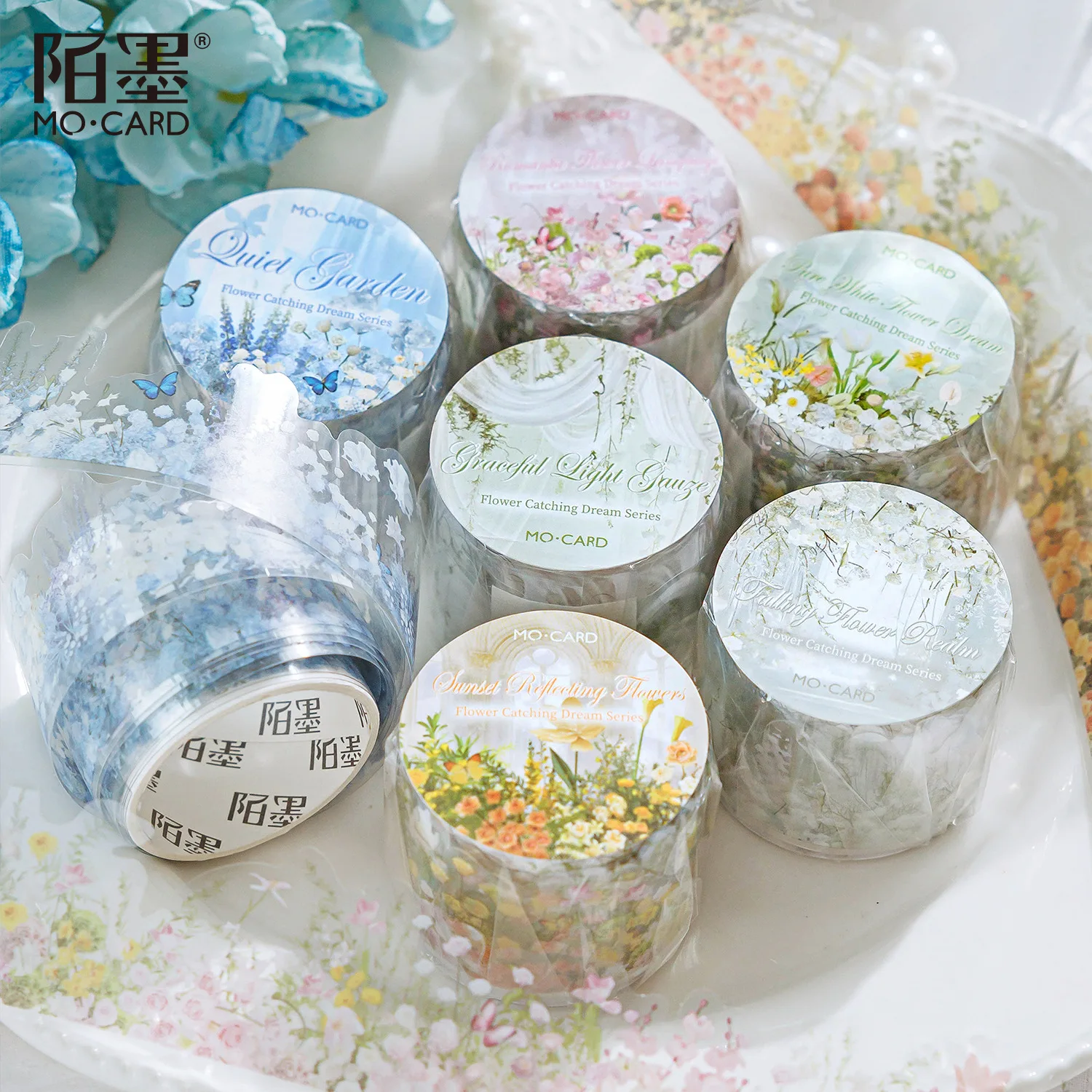 

1pcs/1lot Decorative Adhesive Tapes fishing in the garden of flowers Junk Journal Japanese Masking Scrapbooking Stickers