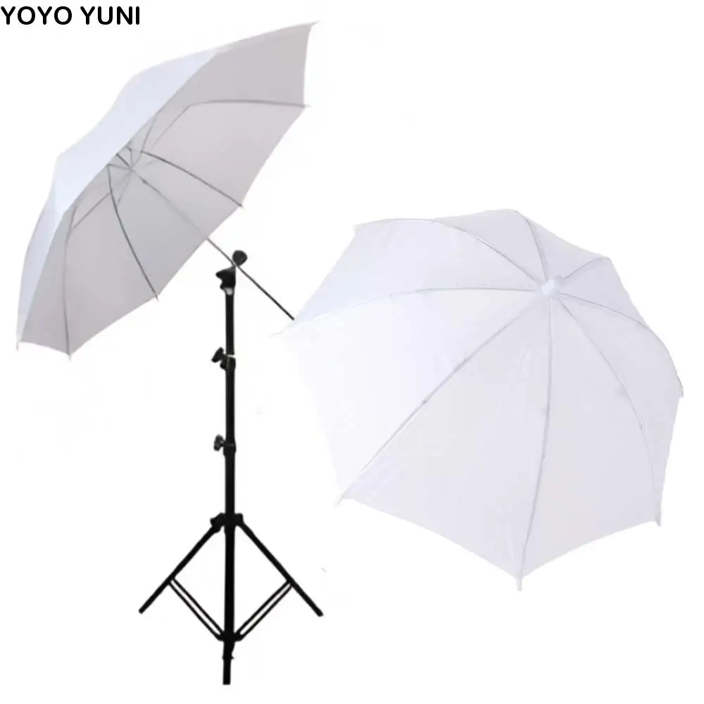 

50cm/ 20Inch Photography Umbrella White Soft Light Cloth Lighting Umbrella Diffuser Metal Handle Professional