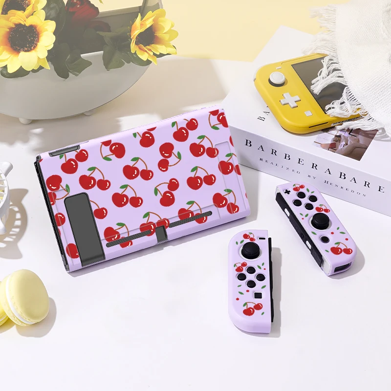 

Большой красный защитный чехол с вишней для переключателя Oled, чехол для консоли Nintendo Switch, аксессуары для игр NS