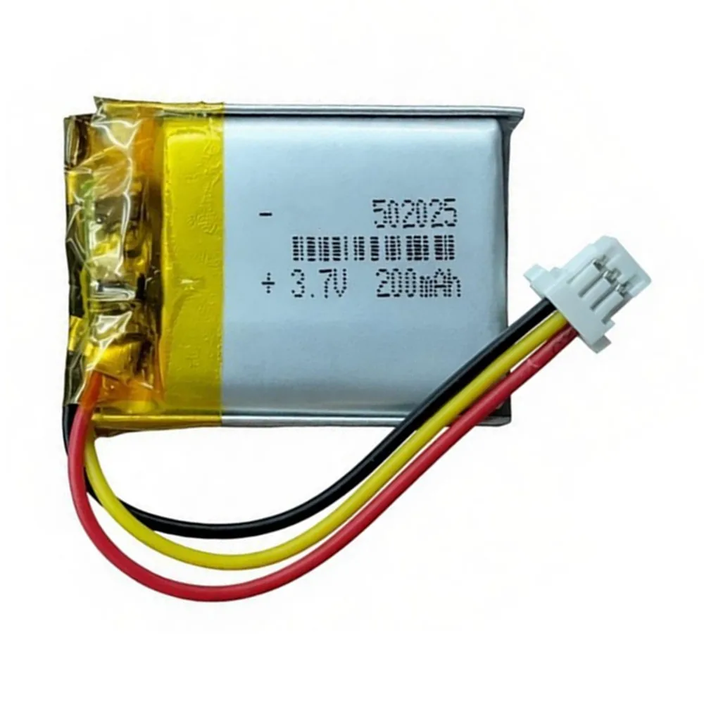 1-10PCS 502025 3.7V 200mAh With SH 1.0mm 3P Connector Polymer Lithium Rechargeable Battery for GPS LED Lights Bluetooth Headset