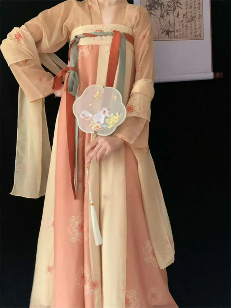 

Женская одежда Han Tang Huayun [Furyao] — Новая модель цельного платья Tang Sle с принтом до груди