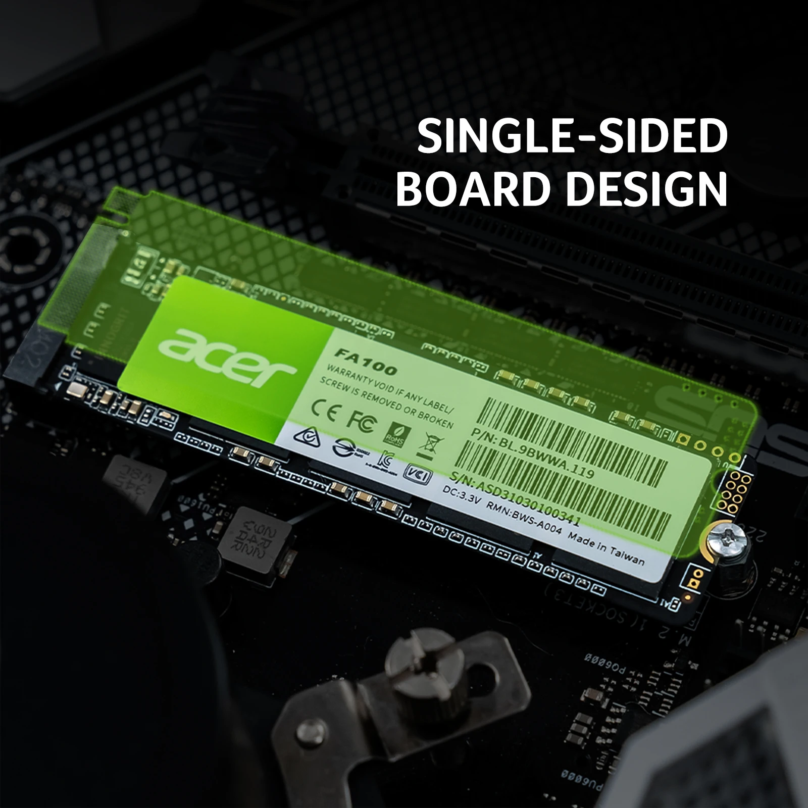 ACER FA100 256 GB M.2 2280 NVMe SSD do 3300 MB/s