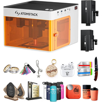 ATOMSTACK P1 Portable 2-in-1 Dual Laser Engraver 5W Diode and 1.2W Infrared Cutter Enclosed Engraving Machine for DIY Crafts