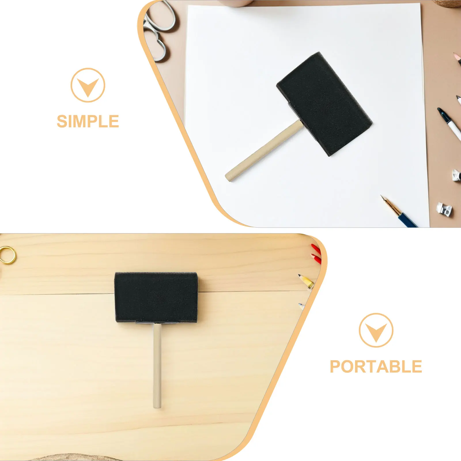 

30pcs Foam Paint Brushes Sponge Paint Brush Wooden Handles Foam Brushes for DIY Crafts Painting Staining And Decorating