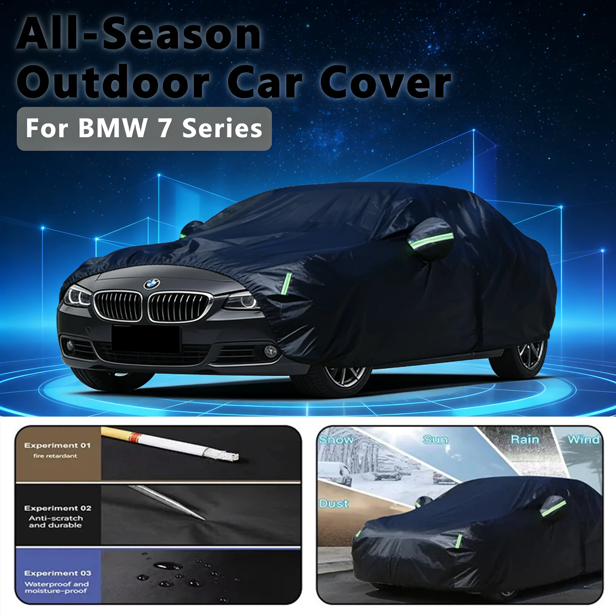 

For BMW 7 Series Car Cover Waterproof Dustproof Car Cover UV Protective CarCover Exterior Snow Protection Covers Car Accessories