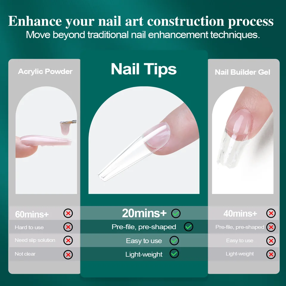 16 tallas de tips de gel curvos y suaves, uñas postizas esculpidas y naturales, cobertura completa, forma almendra, cápsulas francesas para extensión 6