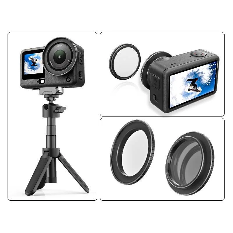 

49mm Lens Filter Adapter Ring Frame For DJI Osmo Action 6 5pro 4 3 ace pro2 ace pro Metal Filter Holder camera Accessories
