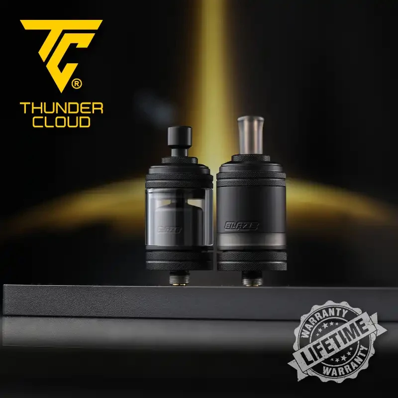 Authentic ThunderCloud Blaze MTL RTA Atomizer 22mm 3ml Single Rebuildable Dripping Tank Leak Proof 510 Electronic Cigarette