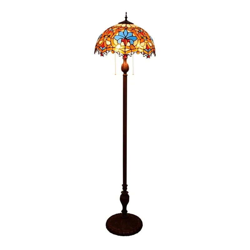 

40CM Tiffany Restaurant Floor Floor Lamp Bar American Decoration Stained Glass Love