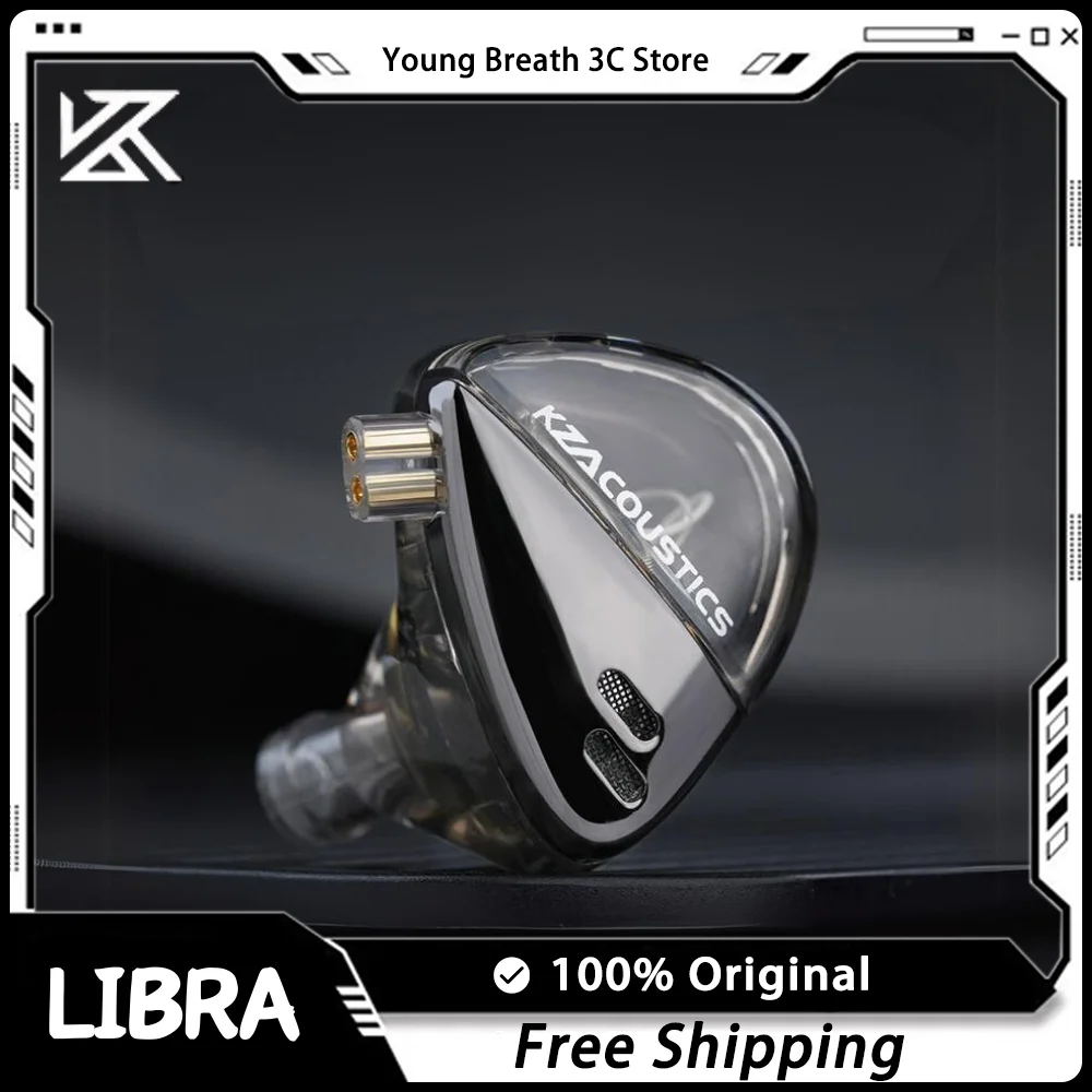 KZ X Angelears Libra HiFi In-Ear Earphone Ultra-Wide Frequency Dynamic IEMs Monitor With 0.75 Replaceable Cable Custom Gifts