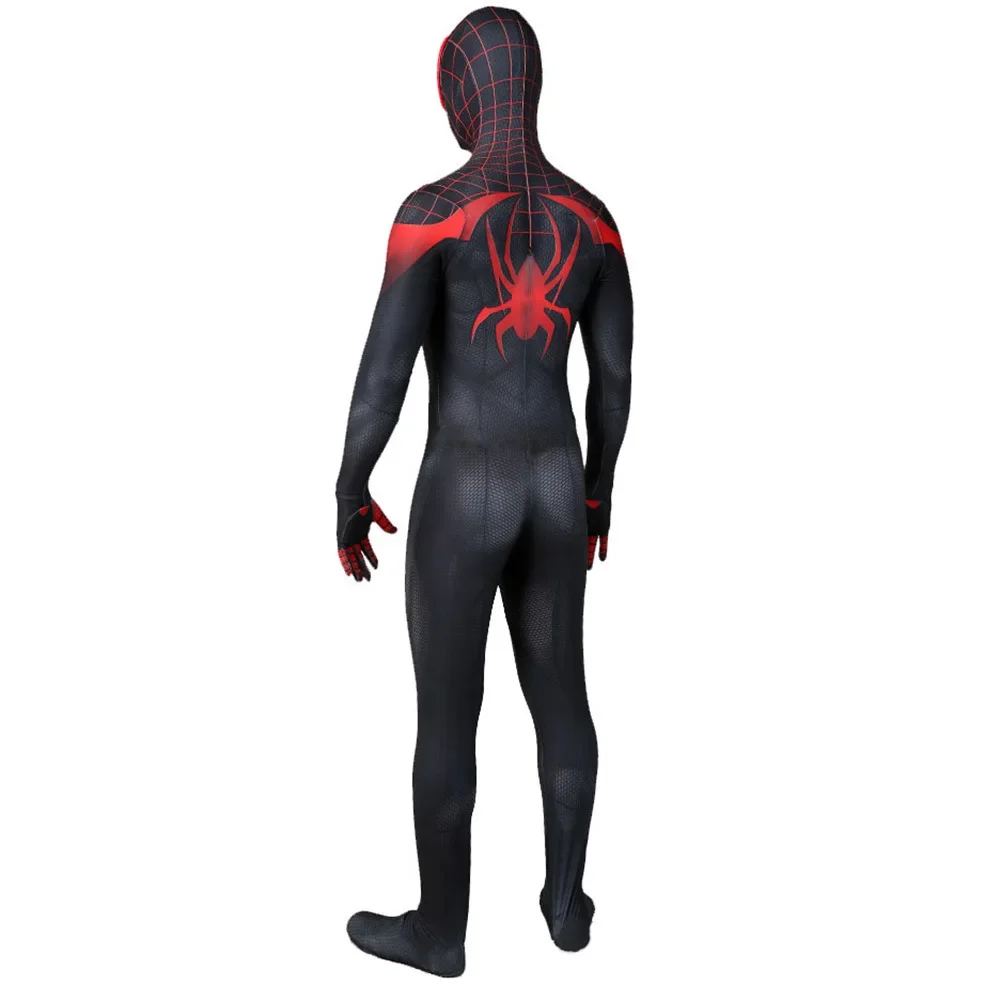 Big Lens Into the Verse Spiderman Miles Morales Cosplay kostium na Halloween superbohater body Zentai stroje Miles Morales Spider