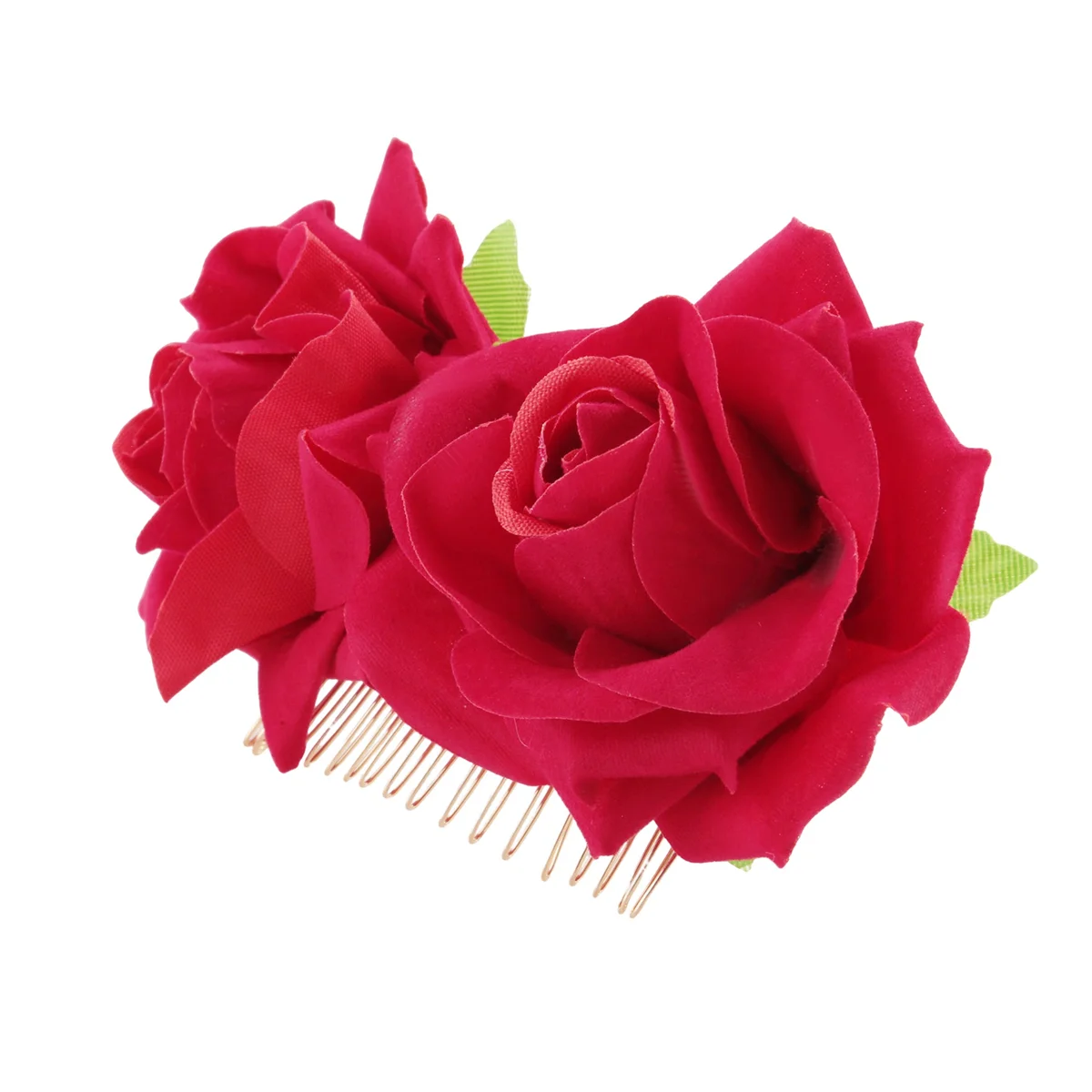 Abnp rosa flor grampo de cabelo slide flamenco dançarino pino flor broche senhora estilo de cabelo clipe acessórios para o cabelo