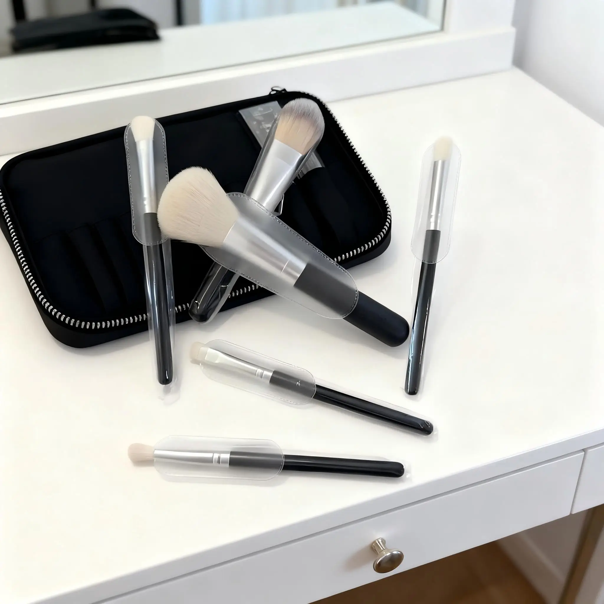 Luxus-Make-up-Pinselset für Frauen: Foundation-Pinsel, Rouge-Pinsel, Lidschatten-Pinsel, Eyeliner-Pinsel (6 Pinsel)