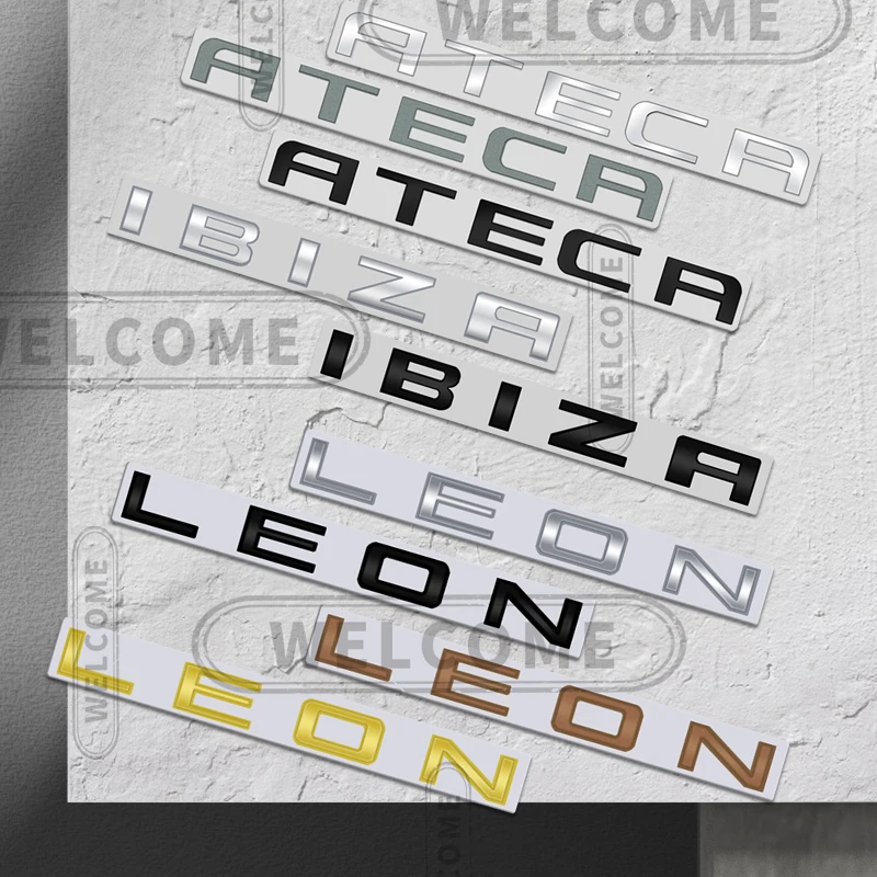 3D металл для IBIZA ATECA LEON логотип автомобиля буквенная эмблема матовый медный черный значок наклейка на багажник наклейки аксессуары для стайлинга