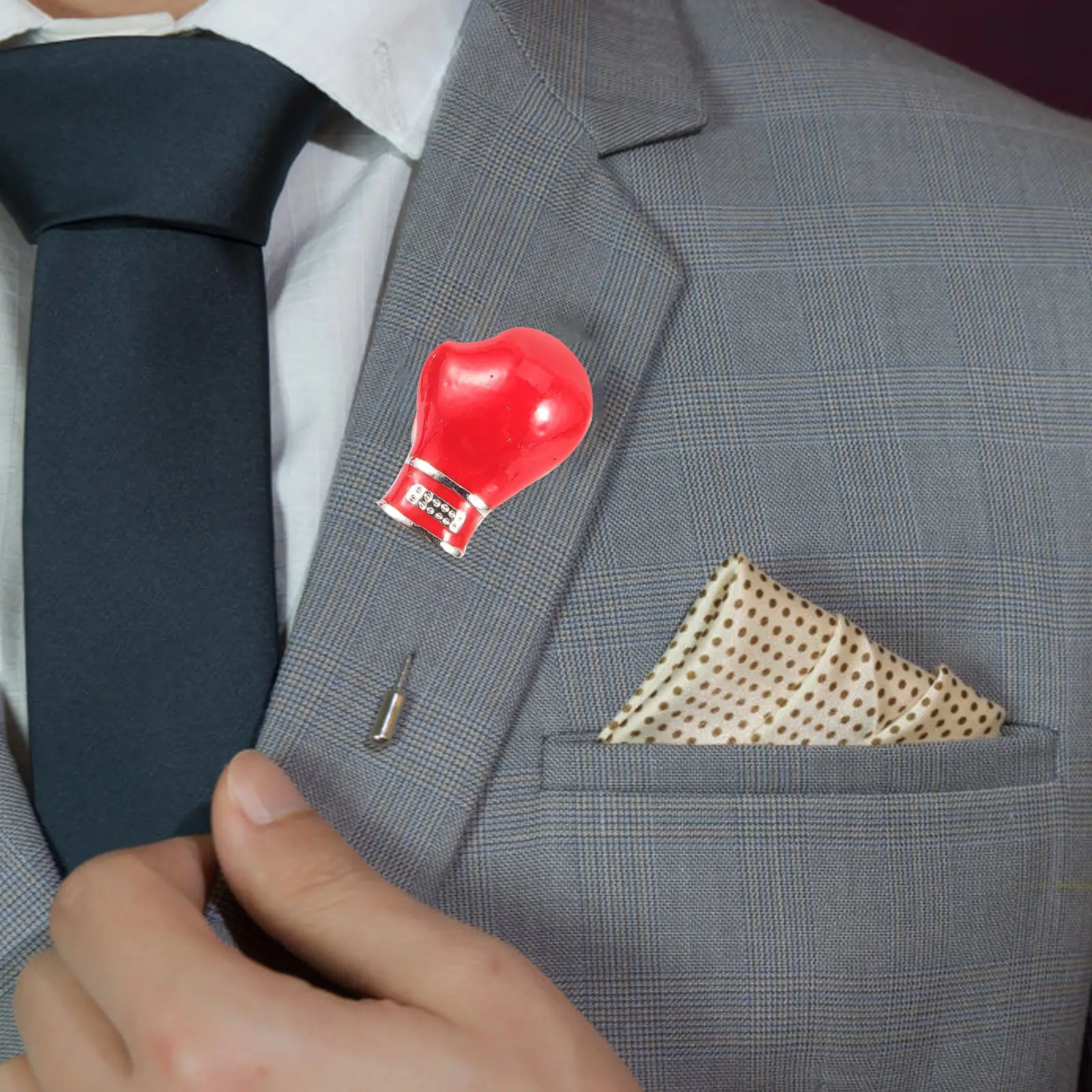 2 szt. Bokserskie przypinki na klapę dla mężczyzn modne broszki odznaka Cartoon dodaj styl ubrania torby kapelusze proste szczegóły polerowane