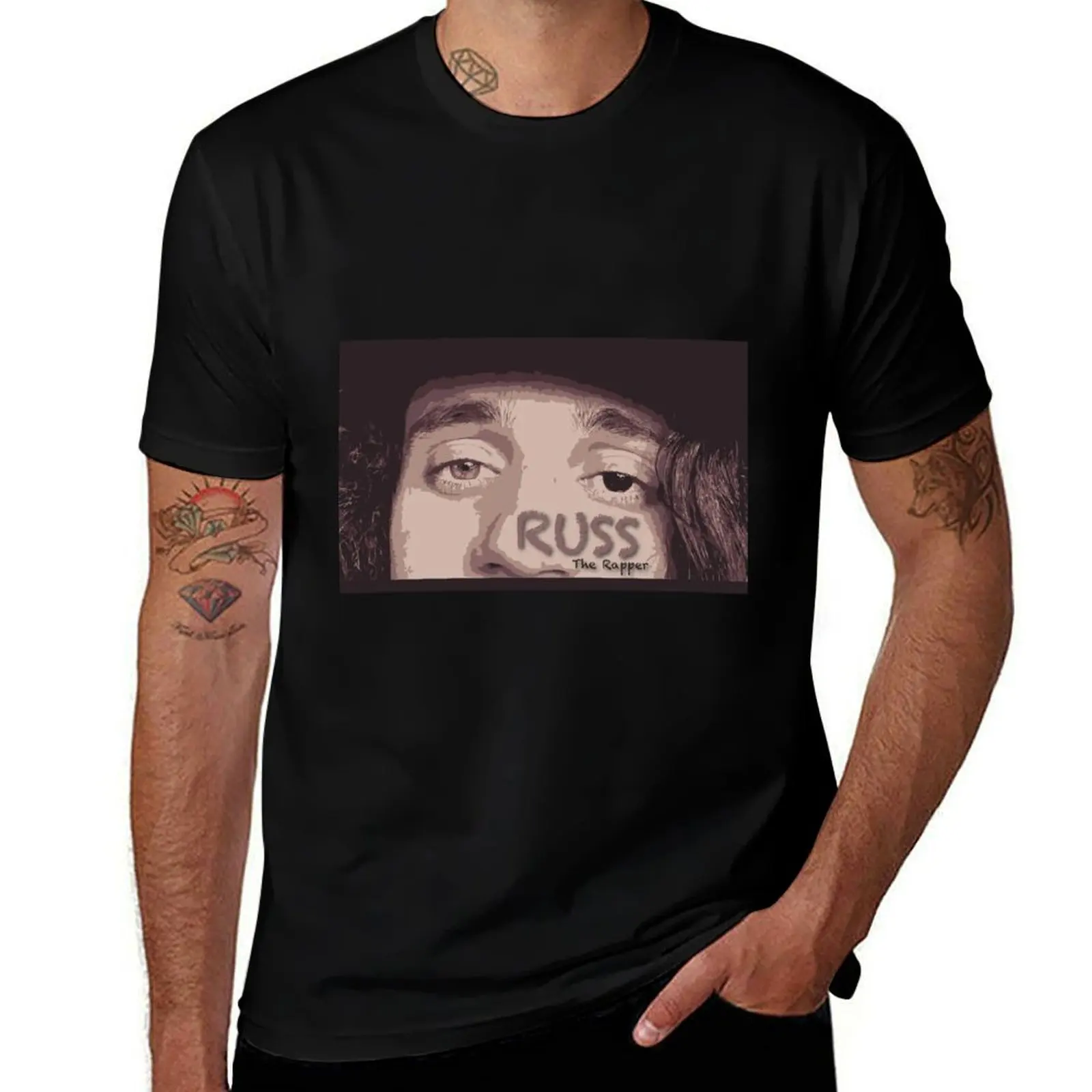 Russ Eyes T-Shirt High Elasticity Sports T-Shirt