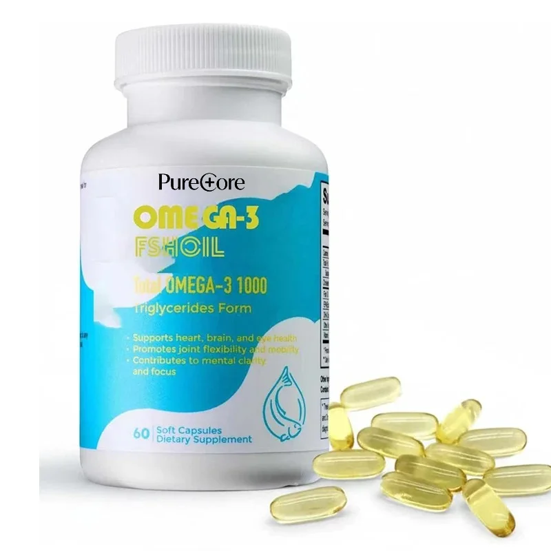 Supports Heart and Eye Health, Promotes Joint Activity, EPA and DHA in Natural Triglyceride (TG) Form, 60 Capsules Soft
