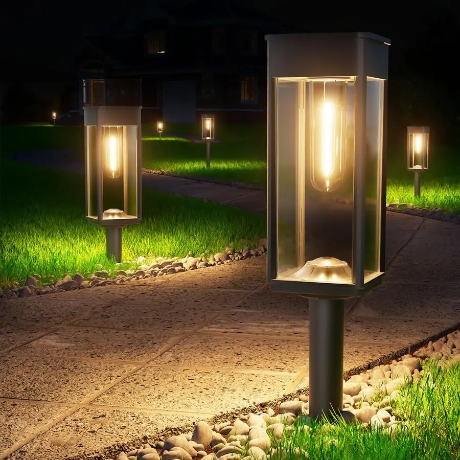

Solar Pathway Lights Outdoor Waterproof IP65, 8 Pack Auto On Off Solar Outdoor Lights for Path, Yard, Patio, Landscape, Lawn, Wa