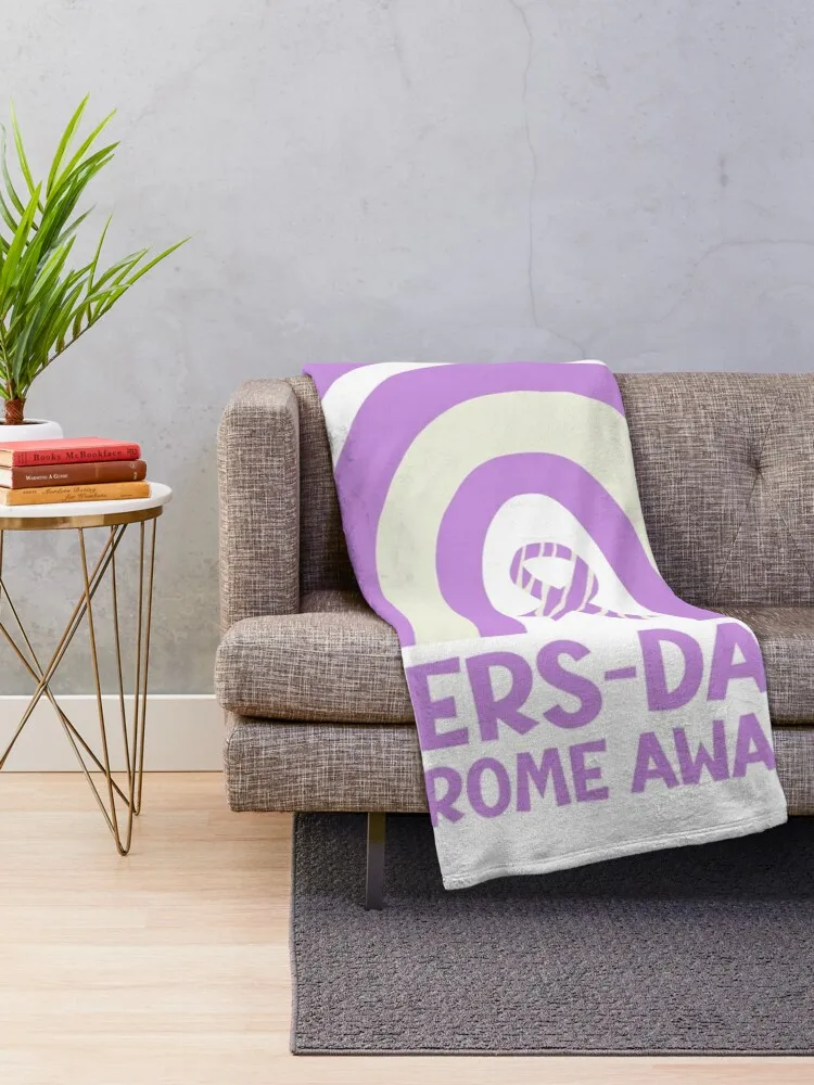 Ehlers-Danlos Syndrome Awareness Ribbon Purple Boho Rainbow Throw Blanket Luxury St Soft Blankets