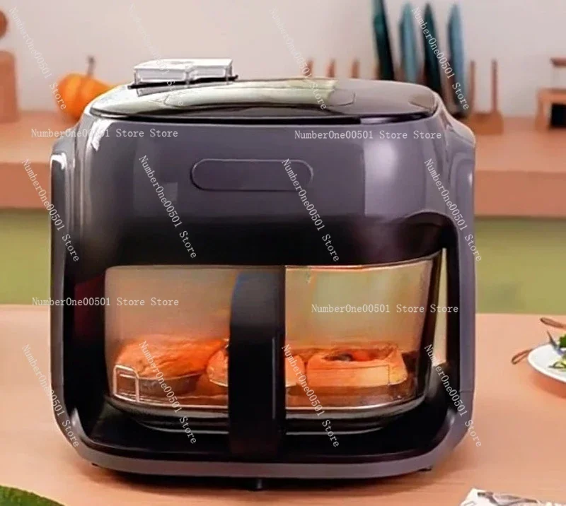 2026 New Air Fryer Oven Steamer 3 in 1 Smart No Flip Glass Basket Kitchen Appliance