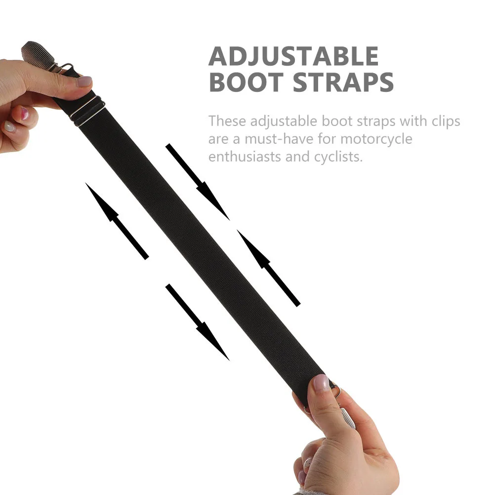 

5Pcs Boot Straps Anti-Slip Pant Leg Cuff Clips for Motorcycle Cycling Riding Secure Fit Elastic Ankle Straps for Bike