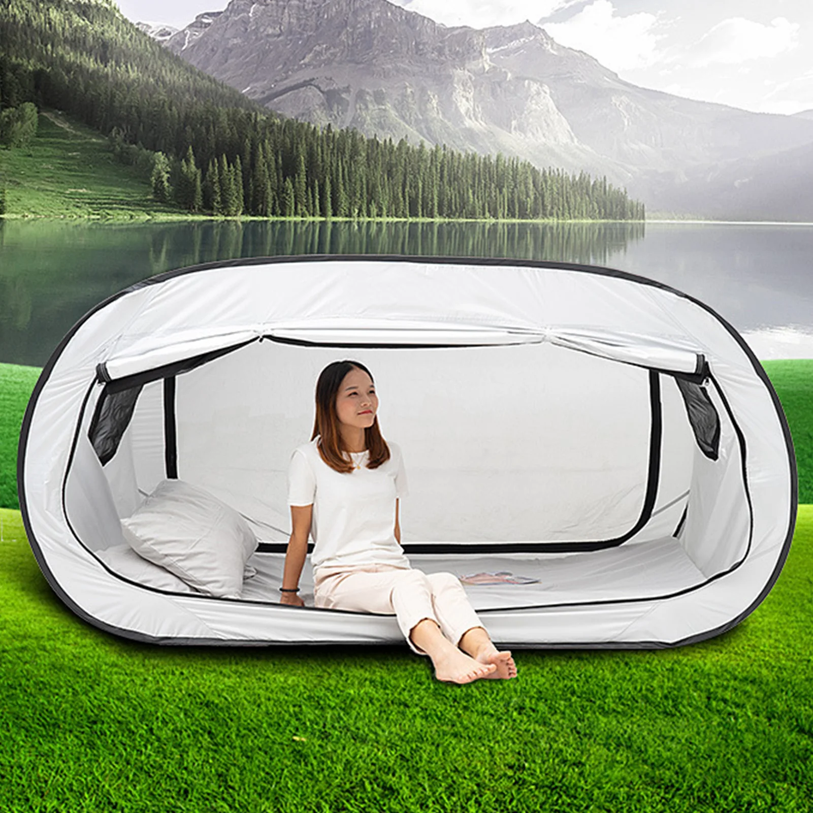 Outdoor Folding Privacy Pop Bed Tent Camping Fully Enclosed Shading Bed Tent for Kids and Adult