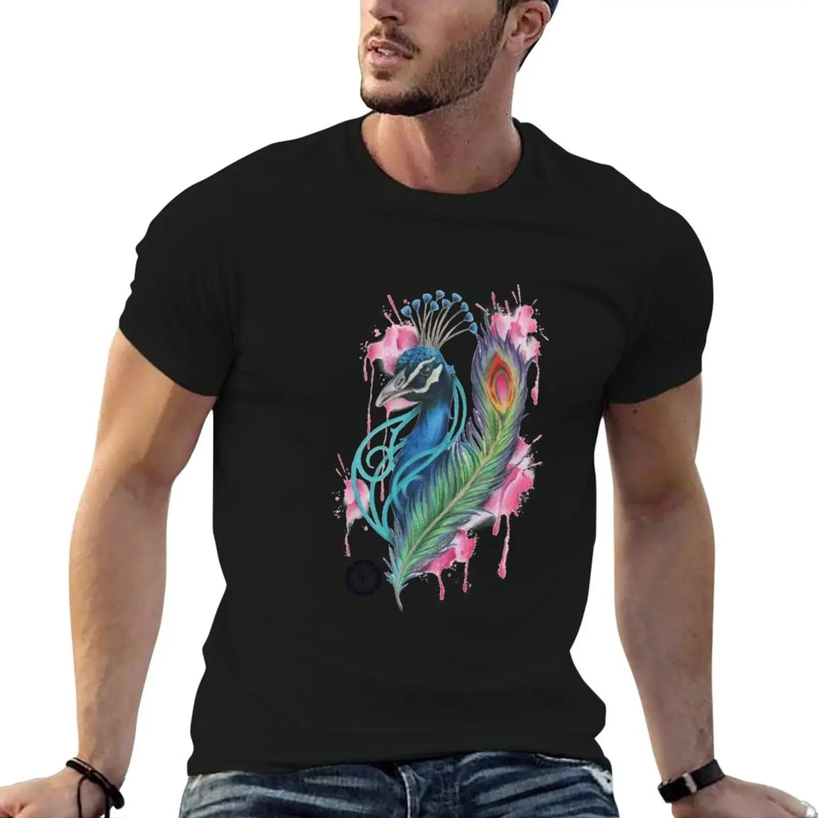 Pencil peacock T-Shirt baggy shirts for a boy shirts graphic tee sweat shirts men