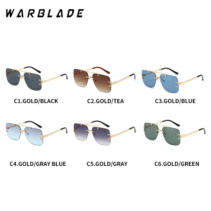 2025 Fashion Classic Square Pilot Sunglasses Cool Men Vintage Brand Design Metal Sun Glasses Women Shades UV400 Oculos De Sol