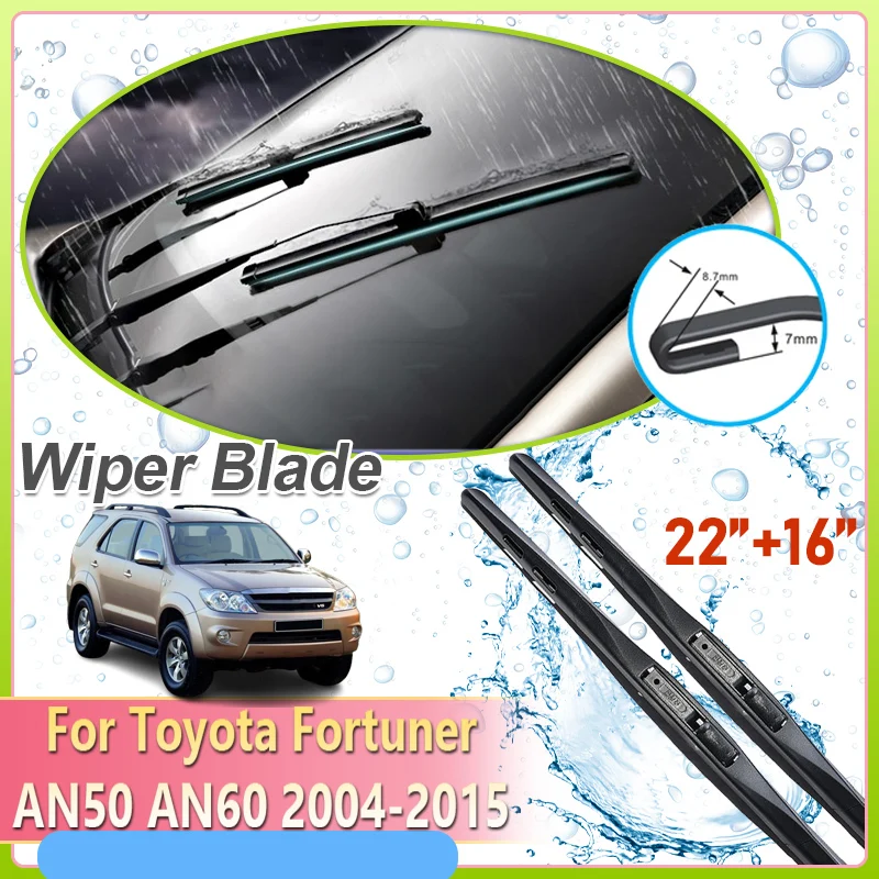 

For Toyota Fortuner Accessories AN50 AN60 Hilux SW4 2008 2015-2004 Wiper Blade Cutter Car Windshield Wipers Brush Auto Washer