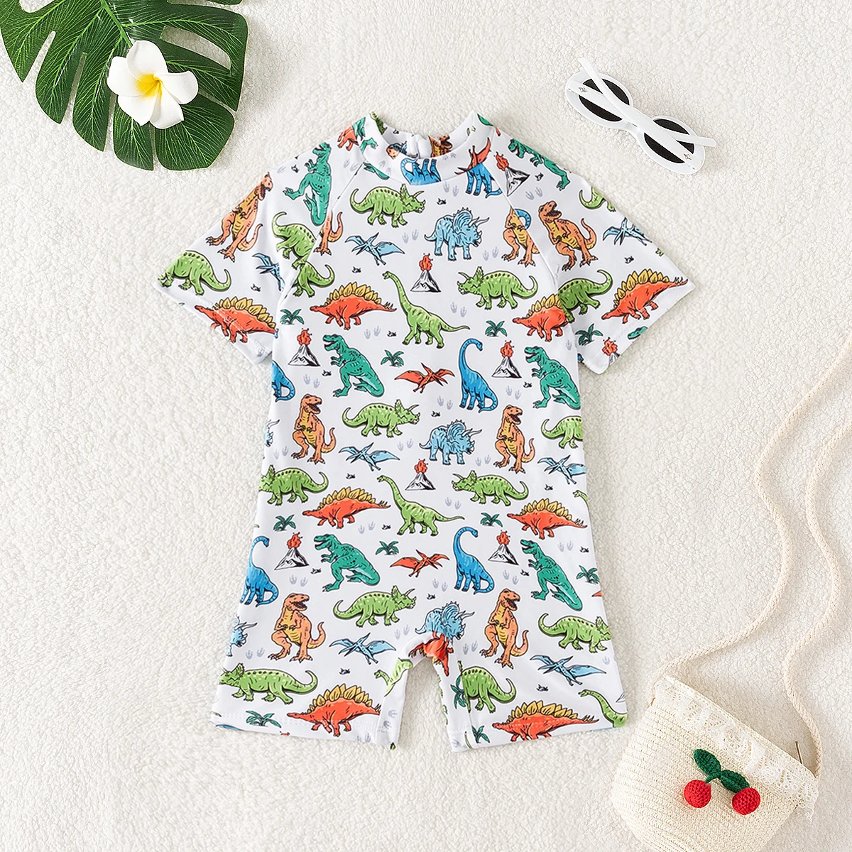 European One Piece Swimsuits Girls Swimwear Kids Boys Bathing Suit Cartoon Dinosaur Quick Drying Swimming Clothes Baby Beachwear