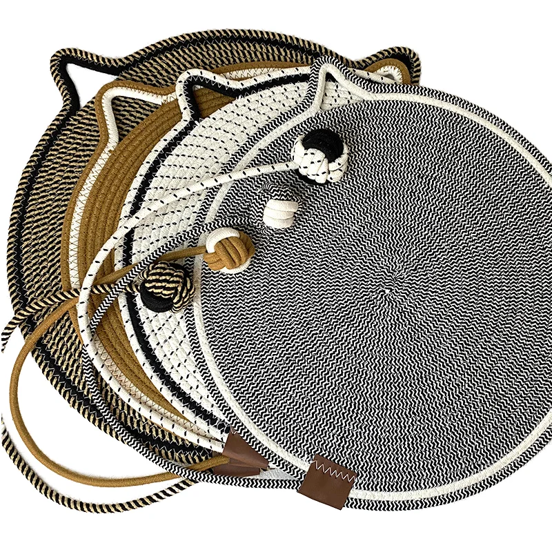 

Cotton Cord Woven Cat Scratching Pad Play Sleep Integrated Mat Wear-Resistant Cat Tree for All Seasons Universal Cat Nest 50cm