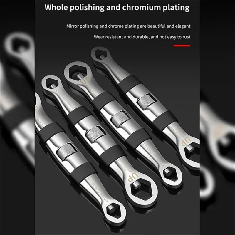 Universal Wrench 23 In 1 Wrench Set Ratchet Adjustable Wrench 7-19 Mm Wrench Universal Open End Wrench Flexible Multifunctional