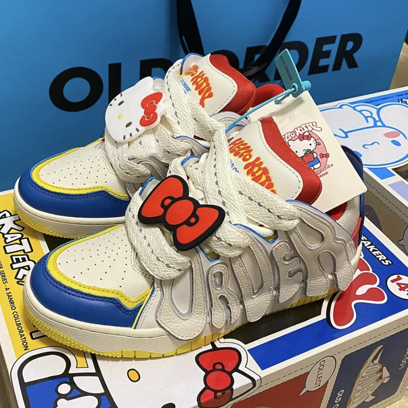 New Shoes Sanrio Hello Kitty Platform Shoe Kawaii Cinnamoroll Casual Sports Shoes Cute Cartoon My Melody Bread Shoes