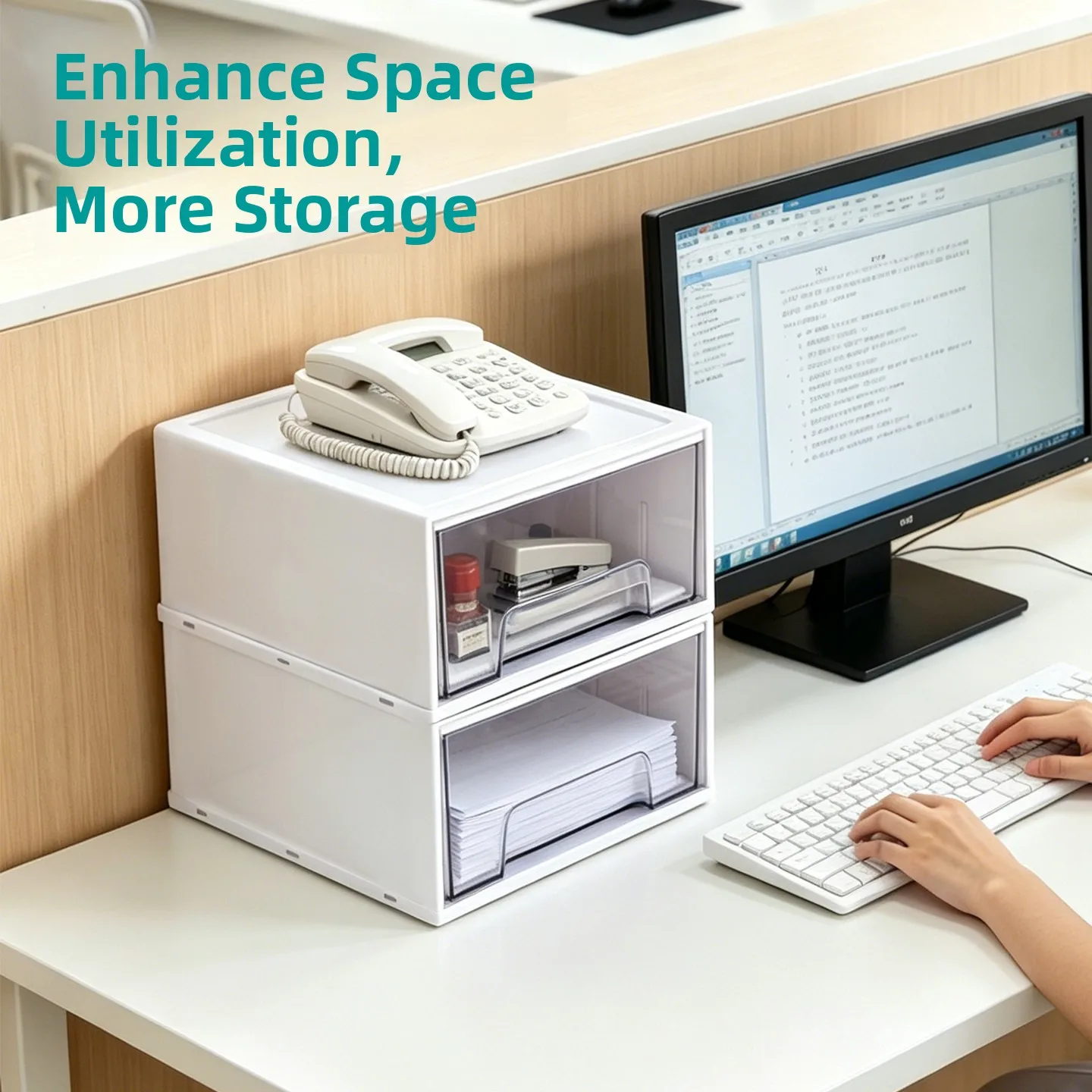 organizzatore-da-scrivania-sishubang-con-porta-telefono-cassetto-e-supporto-per-stampante-per-ufficio-e-postazione-infermieri