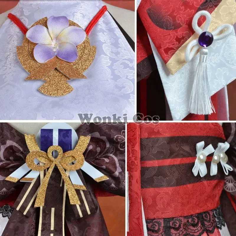 

New 2025 Game Impact Miko Guuji Yae Costume with Headwear Cosplay Wig Tail Ears Halloween Party Costumes❤❤dd