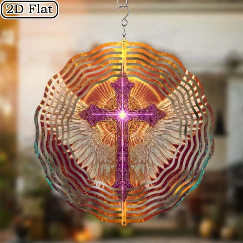CIFBUY Wind Chime Spinning Wind Spinner 360 Degree Rotating Hook Kaleidoscope Garden Patio Yard Outdoor Decor