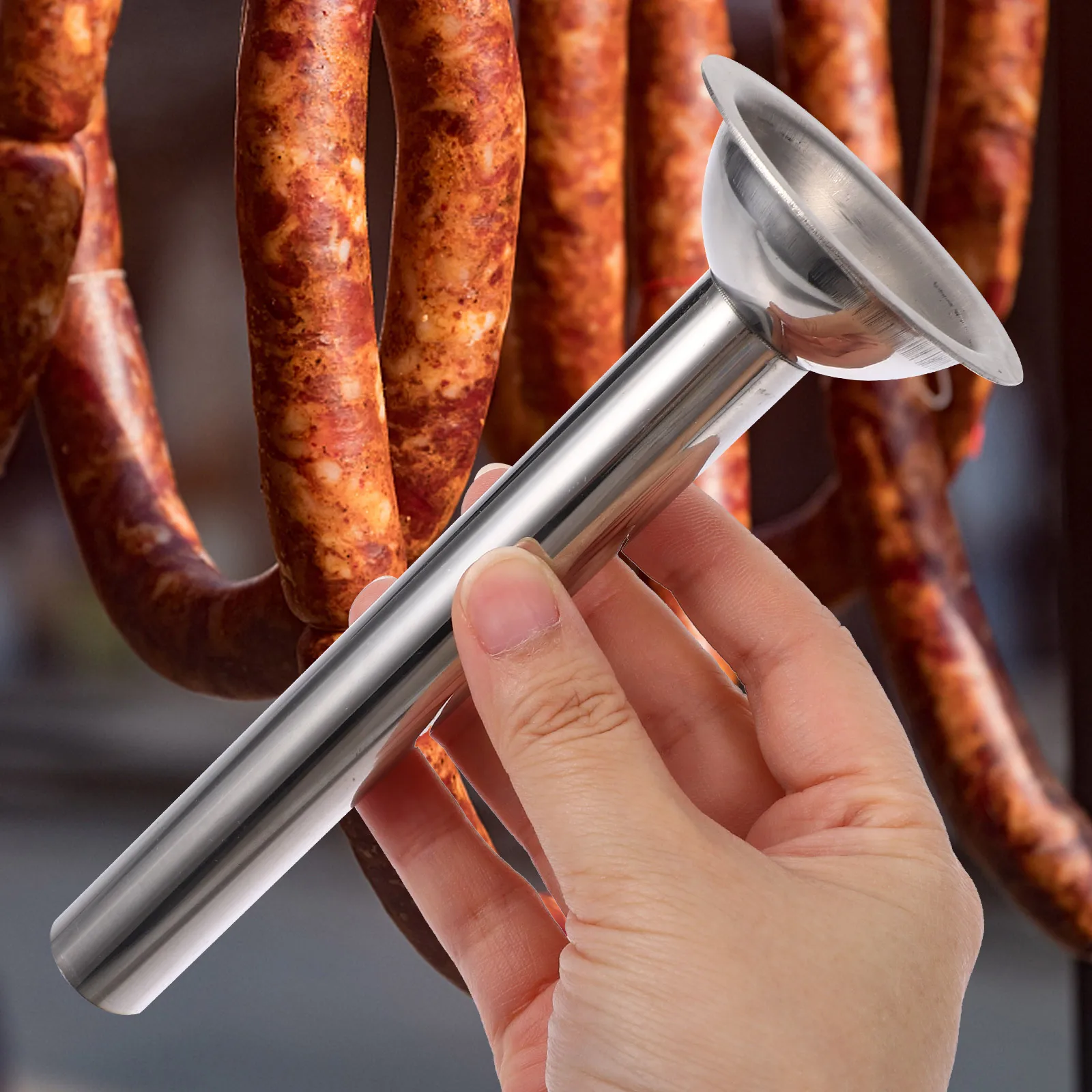 

Stainless Steel Filler Tube Sausage Stuffer Meat Grinder Tool For Beef Pork Turkey Sausage Making Kit Vertical Tubes For